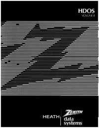 Chapter 1 of the Heath HDOS System Manual