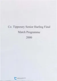 Co. Tipperary Senior Hurling Final Match Programme 2000
