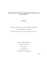 Design, Synthesis and Magnetism of Single-Molecule Magnets with Large Anisotropic Barriers