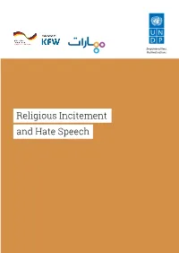 Religious Incitement and Hate Speech 1