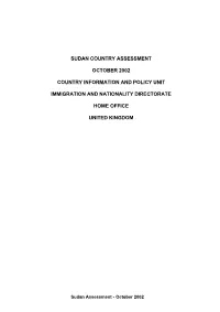 Sudan Assessment
