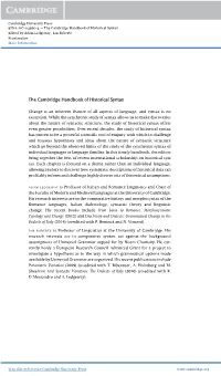 The Cambridge Handbook of Historical Syntax Edited by Adam Ledgeway , Ian Roberts Frontmatter More Information