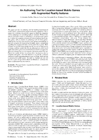 An Authoring Tool for Location-Based Mobile Games with Augmented Reality Features
