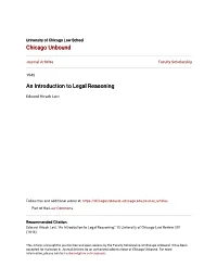 An Introduction to Legal Reasoning