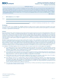 Authority and Indemnity in Respect of Telephone, Telex, Fax and E-Mail Instruction (Personal / Joint Account)