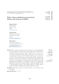 Baltic Visions and Dilemmas of Territorial Defence After 16 Years In