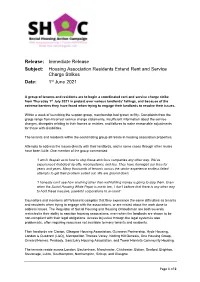 Housing Association Residents Extend Rent and Service Charge Strikes Date: 1St June 2021