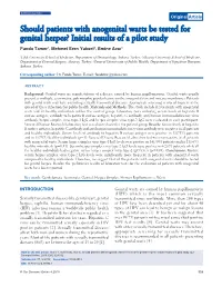 Should Patients with Anogenital Warts Be Tested for Genital Herpes? Initial Results of a Pilot Study