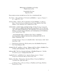 1 Bibliography on Buddhism and Ecology (English Sources Only)