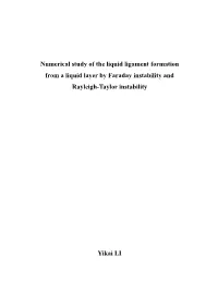 Chapter 4 Mechanism of Ligament Formation by Faraday Instability