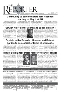 Community to Commemorate Yom Hashoah Starting on May 4 at BU