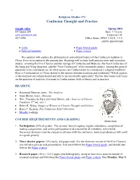 Confucian Thought and Practice