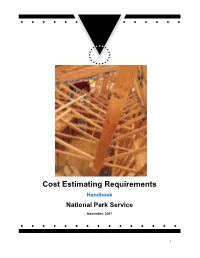Cost Estimating Requirements Handbook, November 2007