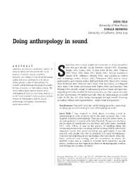 Doing Anthropology in Sound