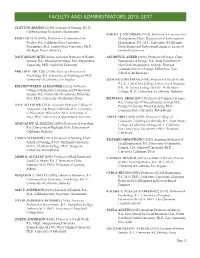 Faculty Directory
