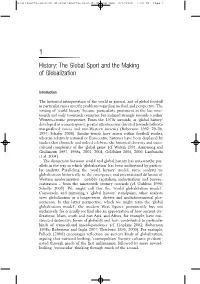 History: the Global Sport and the Making of Globalization