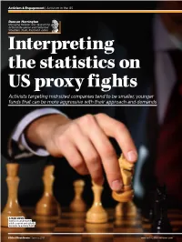 Interpreting the Statistics on US Proxy Fights