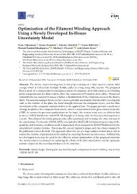 Optimisation of the Filament Winding Approach Using a Newly Developed In-House Uncertainty Model