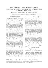 PART F, REVISED, VOLUME 2, CHAPTER 11: SYSTEMATIC DESCRIPTIONS of the SCLERACTINIA FAMILY MICRABACIIDAE Rosemarie C
