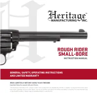 Rough Rider Small-Bore Instruction Manual