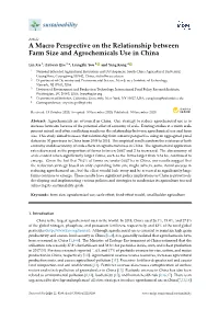 A Macro Perspective on the Relationship Between Farm Size and Agrochemicals Use in China