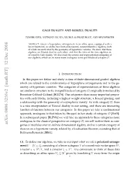 Arxiv:0806.3256V2 [Math.RT] 12 Dec 2008 Vector a Sdsrbn Naﬁespace Afﬁne an Describing As Ment 1.1