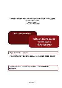 Cahier Des Clauses Techniques Particulières