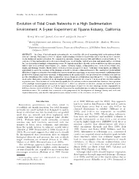Evolution of Tidal Creek Networks in a High Sedimentation Environment: a 5-Year Experiment at Tijuana Estuary, California