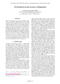 Fft-Based Dynamic Range Compression