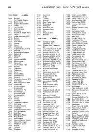 Klingenfuss.Org · Radio Data Code Manual