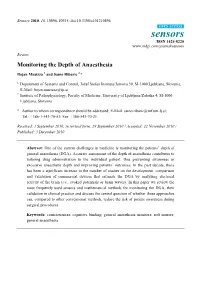 Monitoring the Depth of Anaesthesia