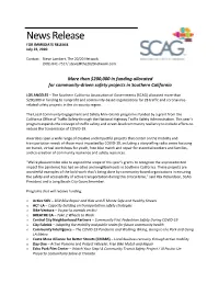 News Release for IMMEDIATE RELEASE July 22, 2020
