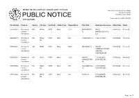 Public Notice &gt;&gt; Licensing and Management System Admin &gt;&gt;