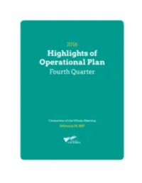 Q4 2016 Highlights