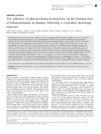 The Influence of Physicochemical Properties on the Internal Dose Of