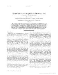 Trend Analysis for Atmospheric Hydrocarbon Partitioning Using Continuous Thermodynamics