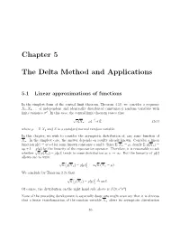 Chapter 5 the Delta Method and Applications