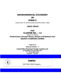 ENVIRONMENTAL STATEMENT in FORM-V (Under Rule-14, Environmental Protection Rules, 1986)