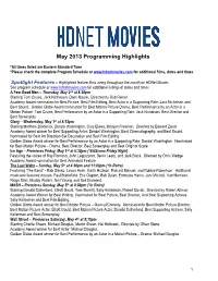 Hdnet Movies May 2013 Program Highlights -Version 1