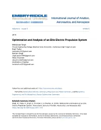 Optimization and Analysis of an Elite Electric Propulsion System