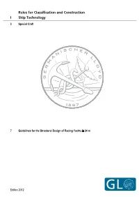 Rules for Classification and Construction I Ship Technology