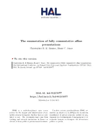 The Enumeration of Fully Commutative Affine Permutations