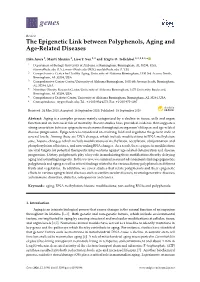 The Epigenetic Link Between Polyphenols, Aging and Age-Related Diseases