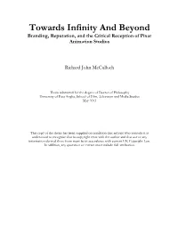 Towards Infinity and Beyond: Branding, Reputation, and The