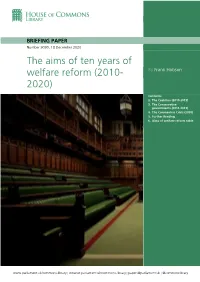 Welfare Reform Act 2012