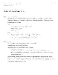 What Is the Set Cover Problem