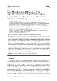 Ants: Major Functional Elements in Fruit Agro-Ecosystems and Biological Control Agents