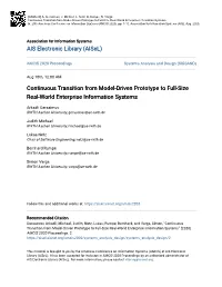 Continuous Transition from Model-Driven Prototype to Full-Size Real-World Enterprise Information Systems