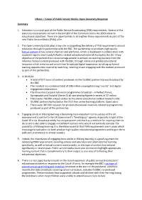 Future of Public Service Media: Open University Response Summary