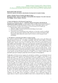 Laboratory Mineral Soil Analysis and Soil